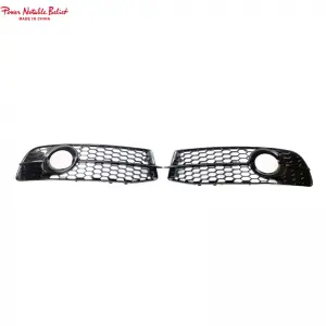 HONEYCOMB Front Bumper Fog Light Lamp Grille Cover For Audi A6 C6 S-Line 09-11