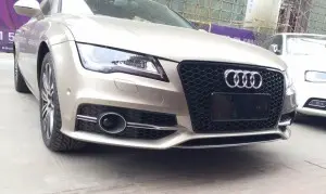 RS7 S7 front bumper grille quattro For Audi A7 S7 C7 center honeycomb grill