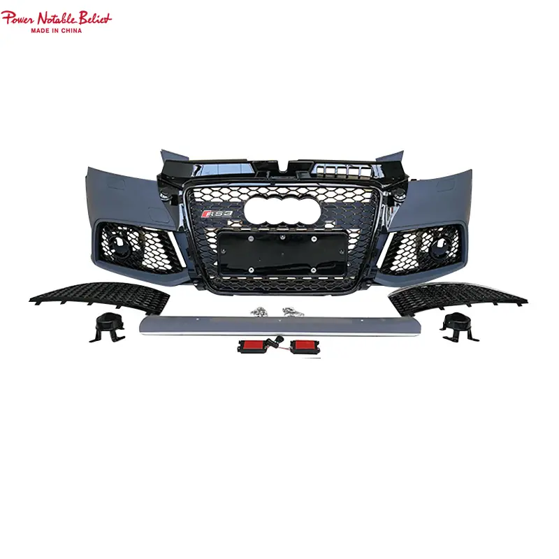 RS3 Auto Body kit For Audi A3 S3 8P bumper with grill front lip Sedan Hatchback (1)