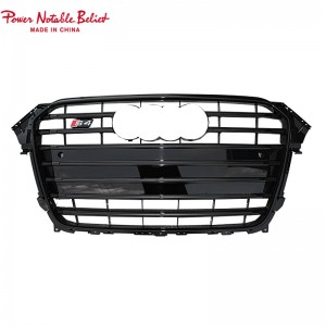 Upgrade Audi RS4 Style Front Grille Hex Mesh Honeycomb Hood Grill Fits A4 S4 B8.5