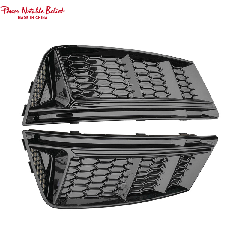 S4 honeycomb Fog lamp grill for Audi A4 With ACC Holes (1)