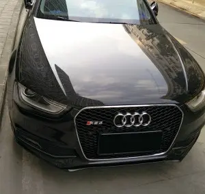 Upgrade Audi RS4 Style Front Grille Hex Mesh Honeycomb Hood Grill Fits A4 S4 B8.5