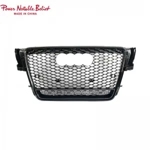 RS4 front grill for Audi A4 S4 B8 honeycomb mesh bumper grille RS quattro