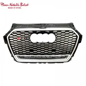 RS1 front bumper grill For Audi A1 S1 8X 2016-2018 hood grille lower frame emblem