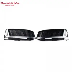 S4 honeycomb Fog lamp grill for Audi A4 With ACC Holes 17-19